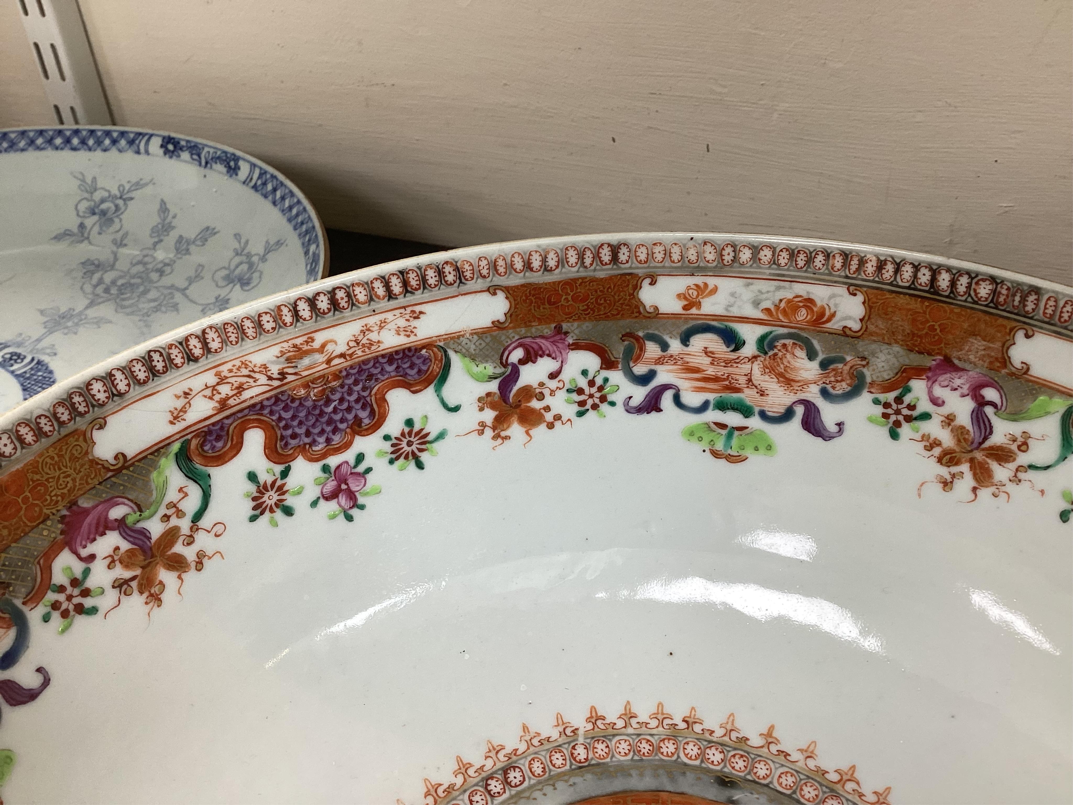 A Chinese export European subject ‘hunting’ punch bowl, Qianlong period